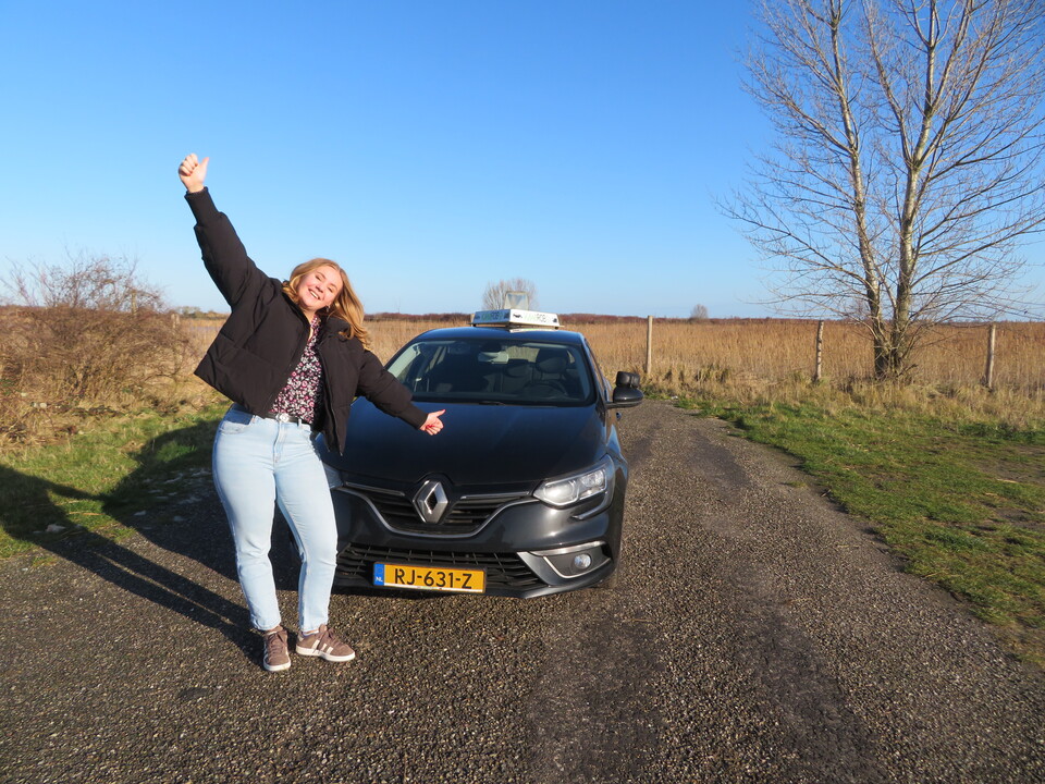 Geslaagd Geslaagd bij leswagen